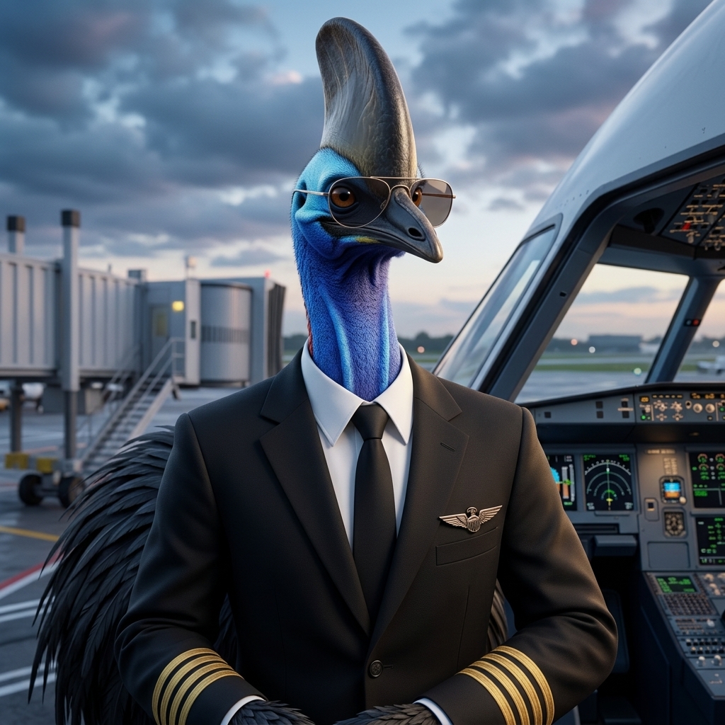 Casey the Cassowary, First Officer