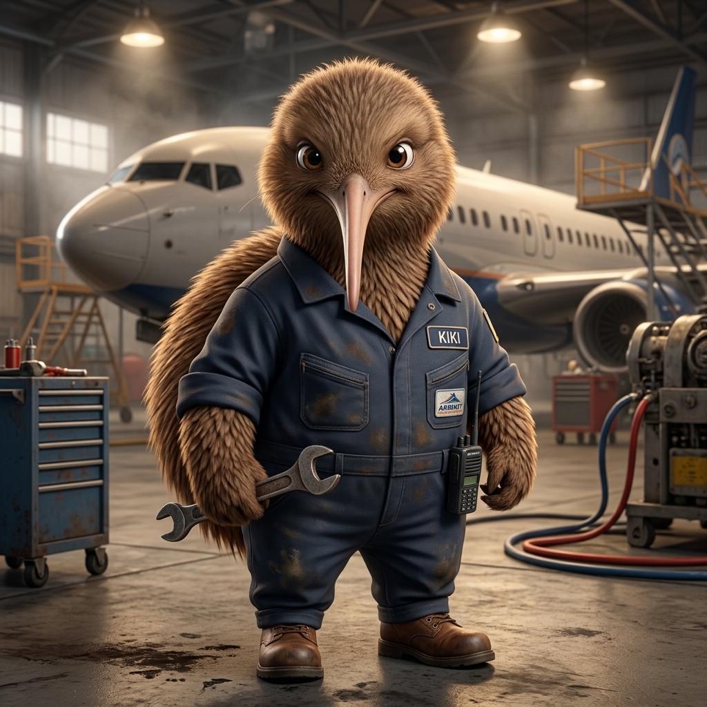 Kiki the Kiwi, Aircraft Mechanic